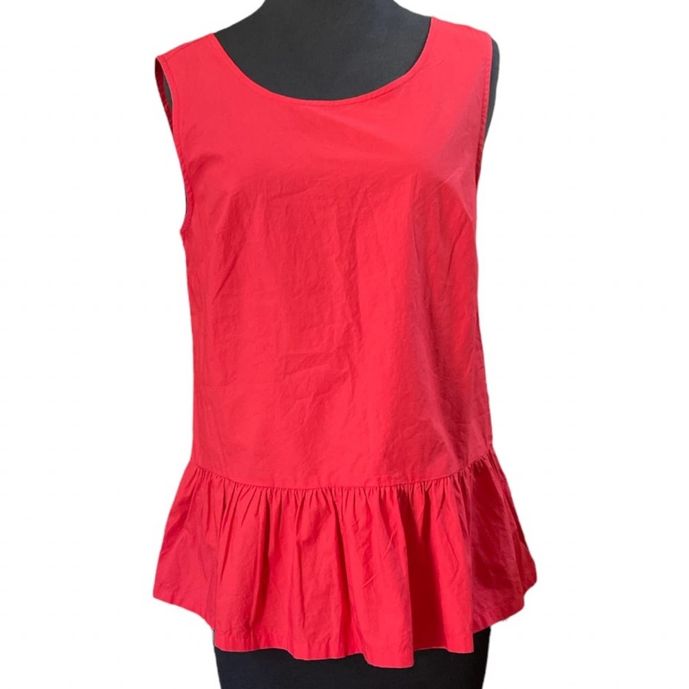 J CREW Bright Coral Sleeveless Top with Fun Back - Size XS